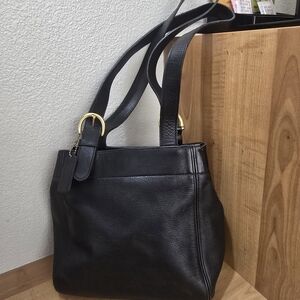 Coach Black Leather Shoulder Bag